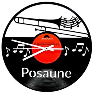 Schallplattenuhr-Posaune | Einzigartiges Design in 1a Qualität