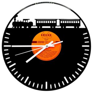 Schallplattenuhr-Dampflok | Einzigartiges Design in 1a Qualität