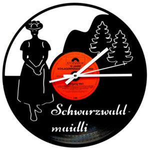 Schallplattenuhr-Schwarzwaldmaidli | Einzigartiges Design in 1a Qualität