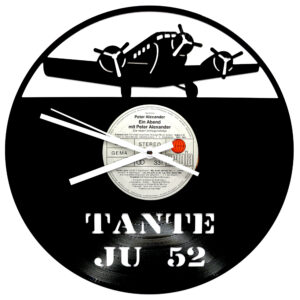 Schallplattenuhr-Flugzeug-Tante-JU | Einzigartiges Design in 1a Qualität