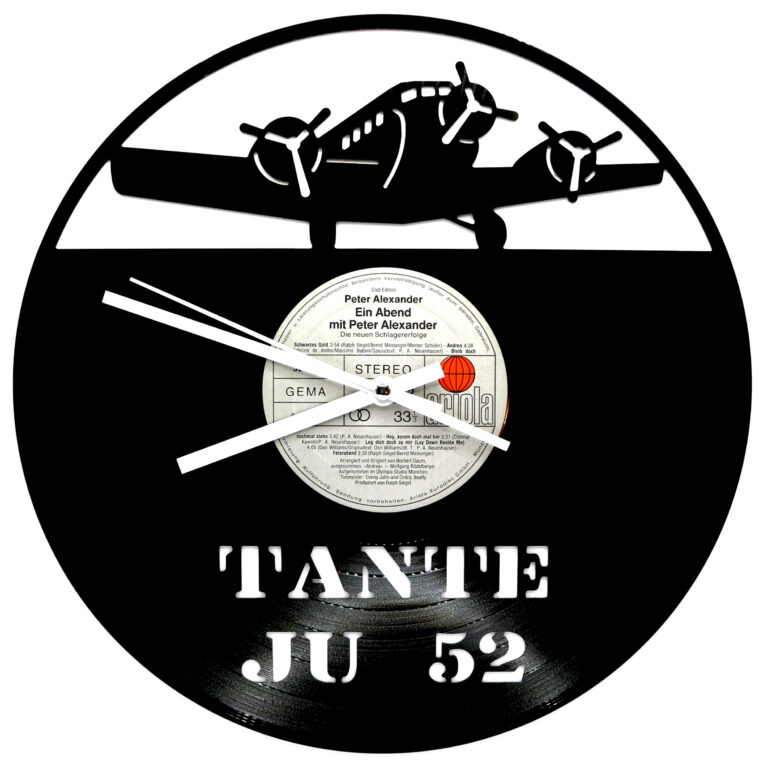 Schallplattenuhr-Flugzeug-Tante-JU